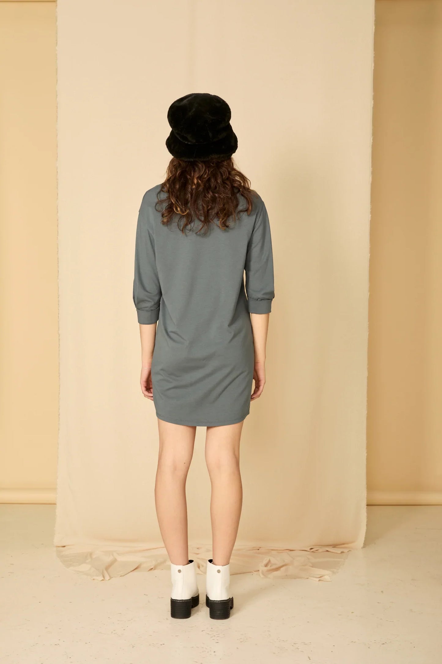Talk to Me Tunic in Steel Blue