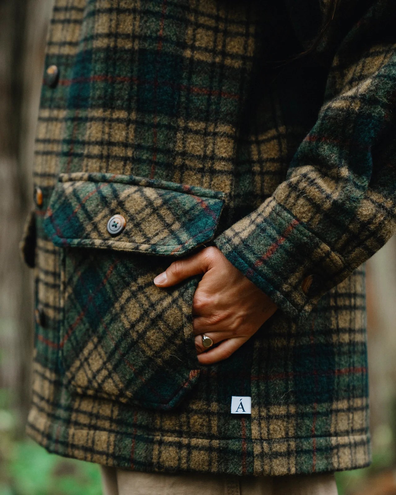 Anian Georgia coat plaid featuring a classic check design and spacious front pocket for a stylish look in Kelowna