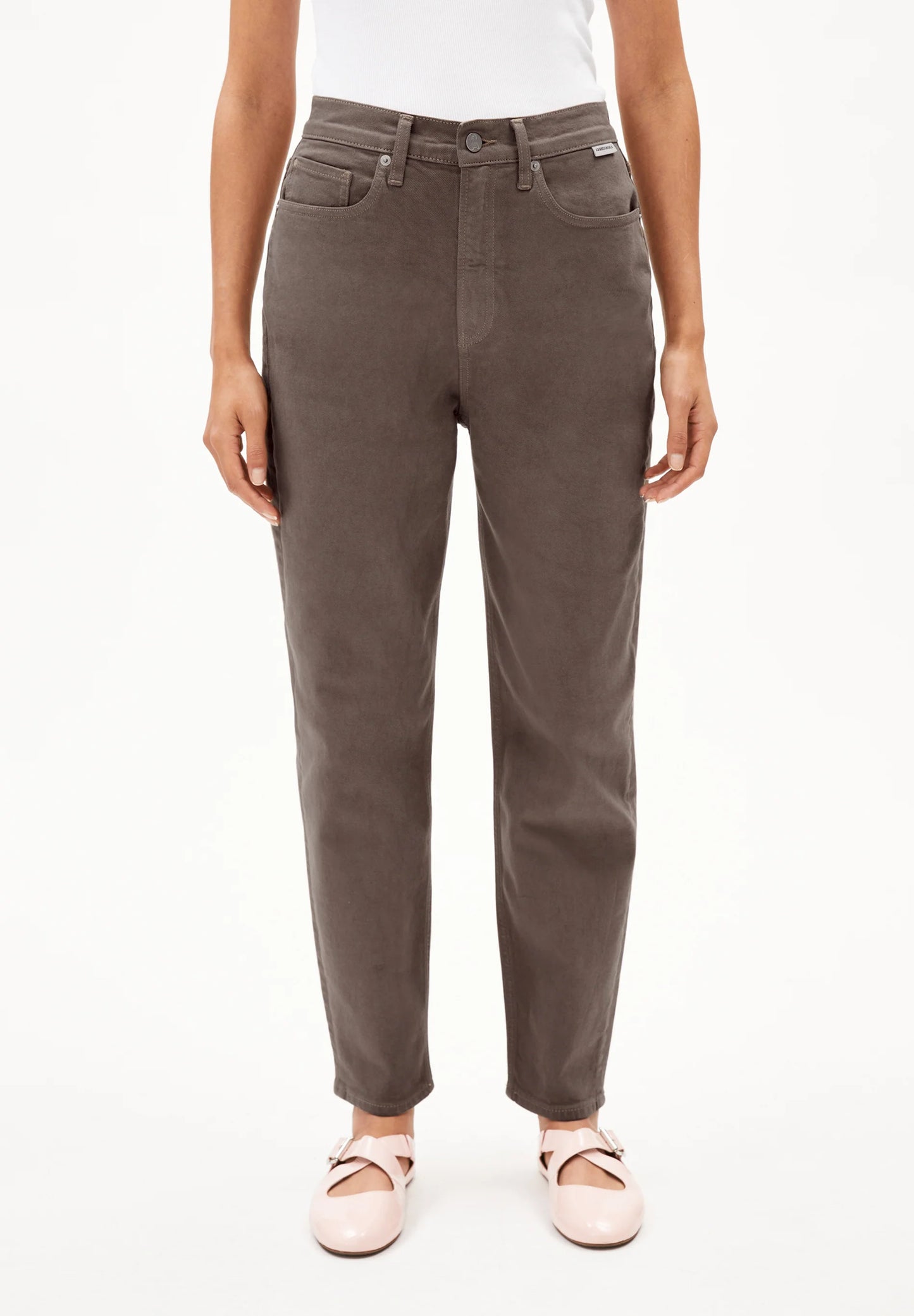 ARMEDANGELS Canada Women's Brown Denim Trousers with a Comfortable Fit for Everyday Wear in Kelowna and Canada
