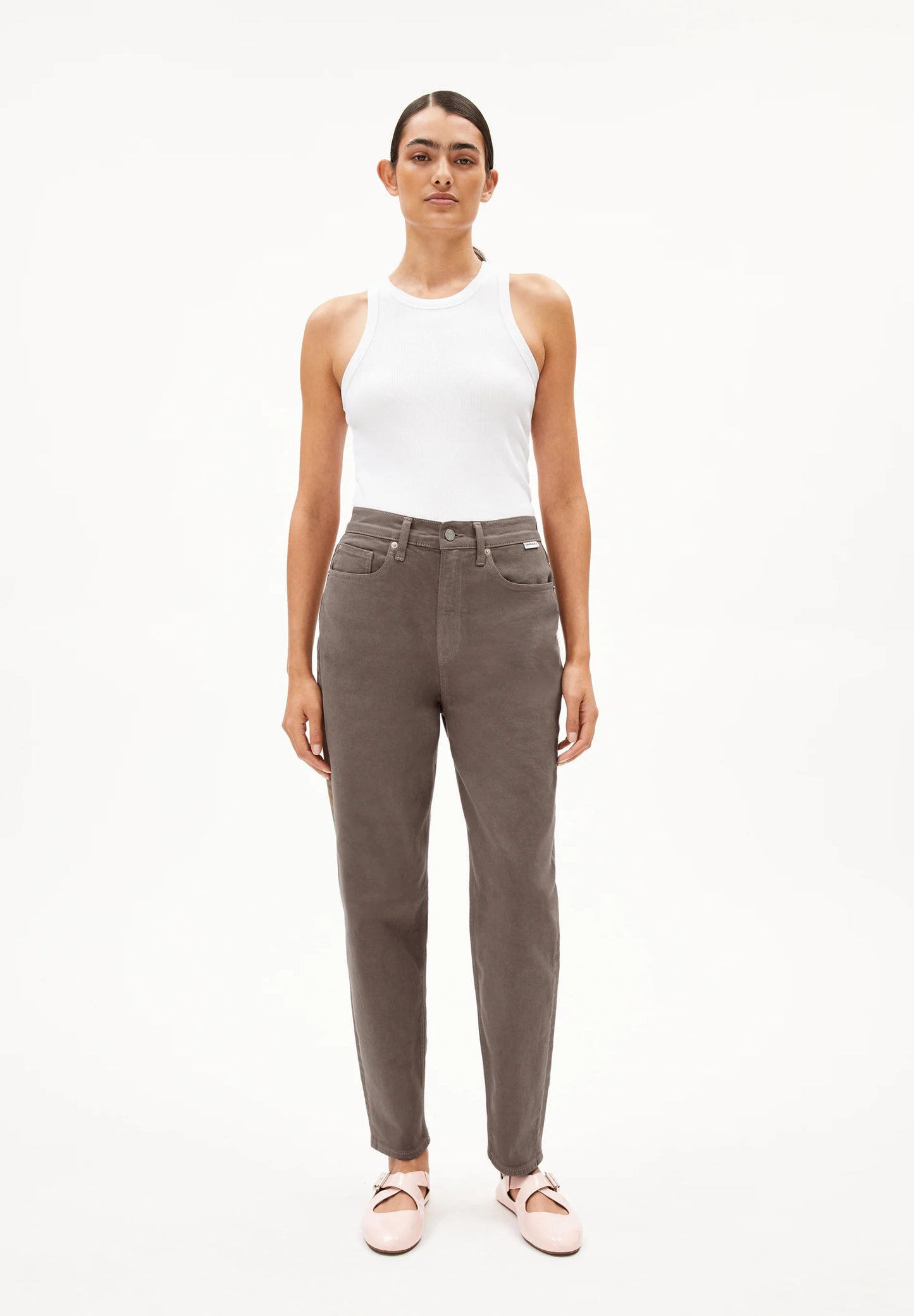 ARMEDANGELS Canada women's brown denim jeans, stylish and sustainable for casual outfits in Kelowna and Canada