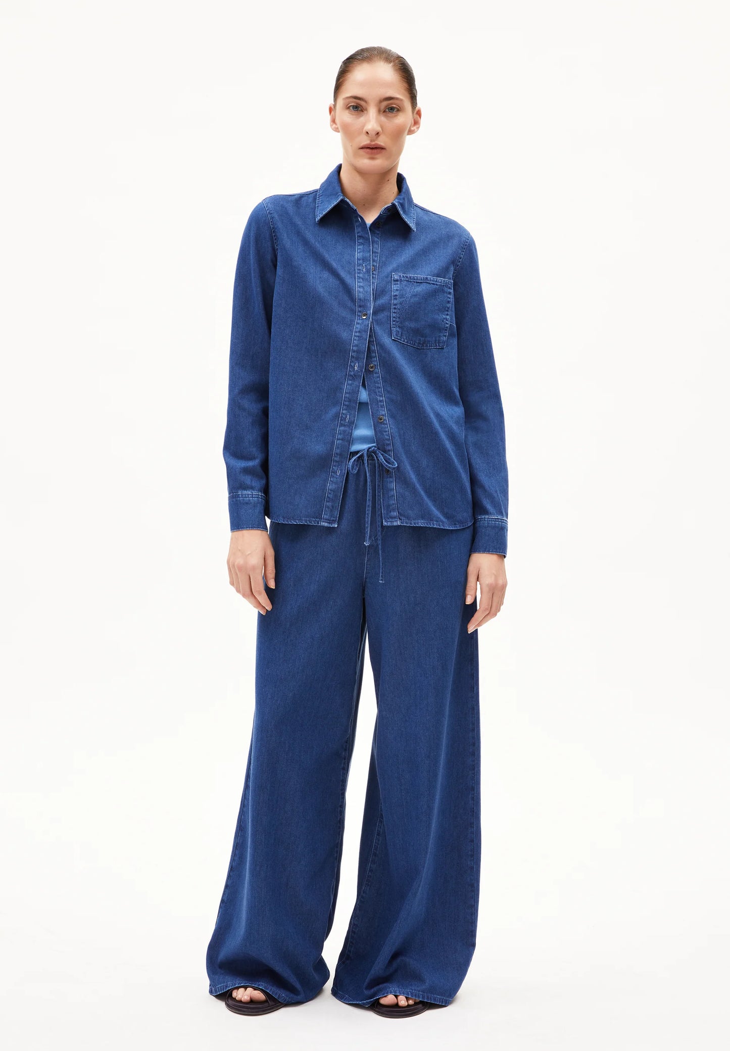 ARMEDANGELS Canada Wide-Leg Denim Pants in Blue for Comfortable and Stylish Everyday Wear in Kelowna and Canada