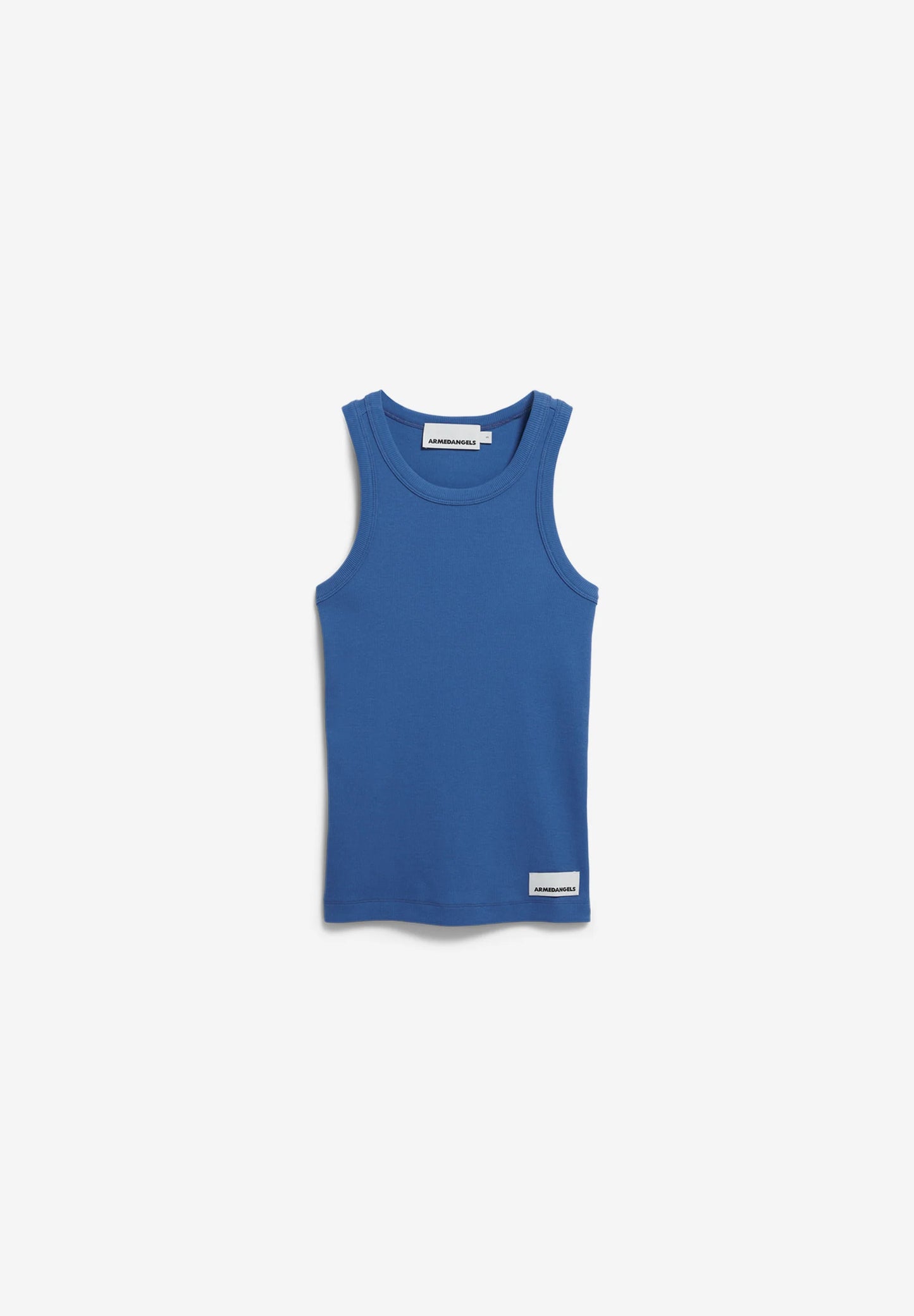 ARMEDANGELS Canada blue ribbed tank top for a comfortable and stylish look in Kelowna and Canada