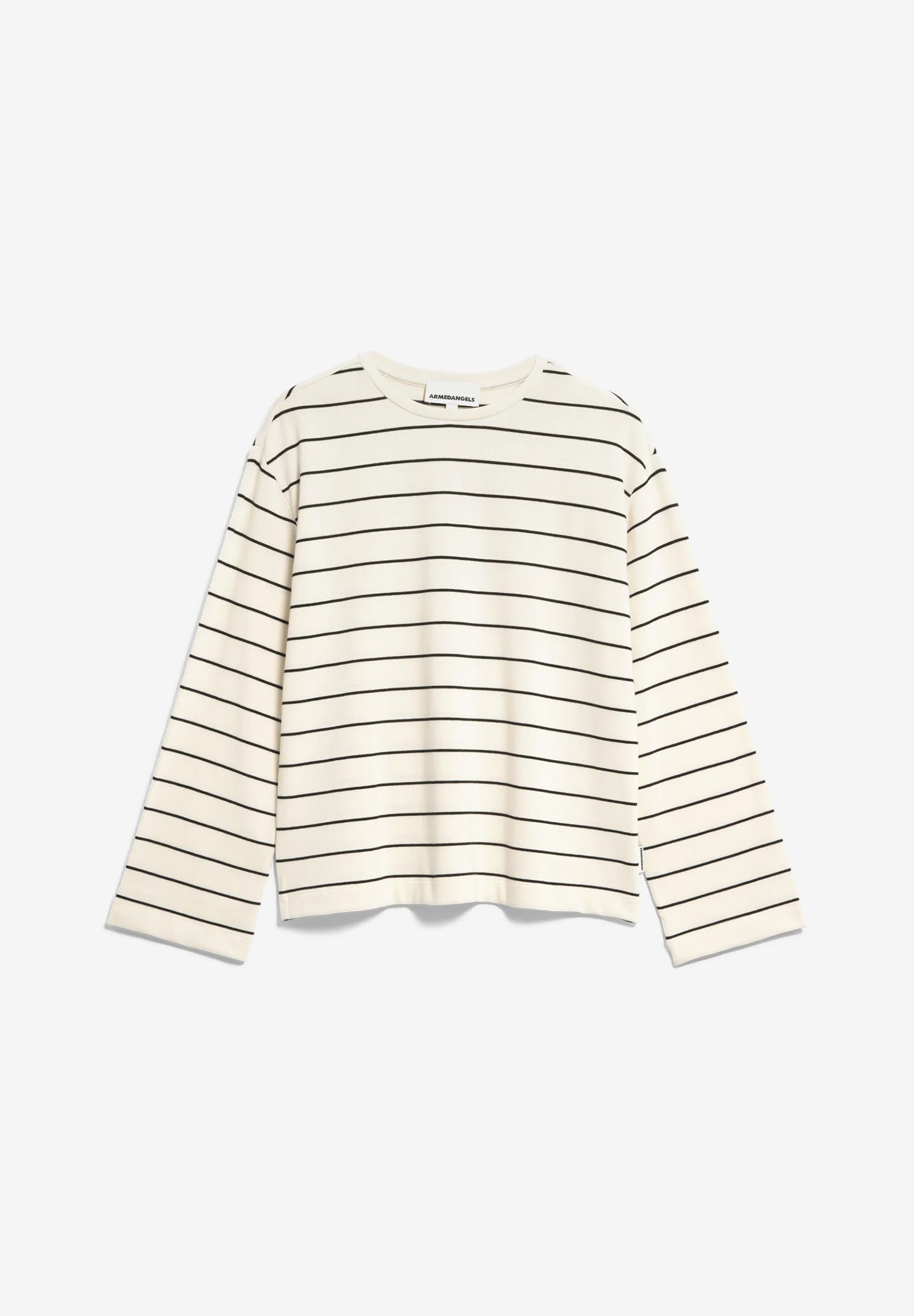 ARMEDMANGELS Canada Cream Striped Shirt with Long Sleeves for Casual Everyday Wear in Kelowna and Canada