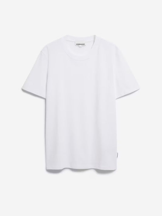 ARMEDANGELS Canada MAARKOS White T-shirt plain white t-shirt with short sleeves and crew neckline for casual wear in Kelowna