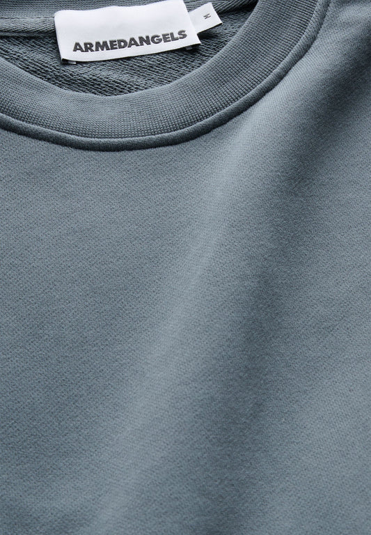 ARMEDANGELS Canada Men's Unisex Sweatshirt in Soft Gray Fabric with Classic Crew Neck Design