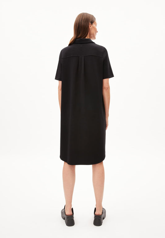 Armedangels - SS24 - Camilaara Jersey Dress in Black - back on model 2