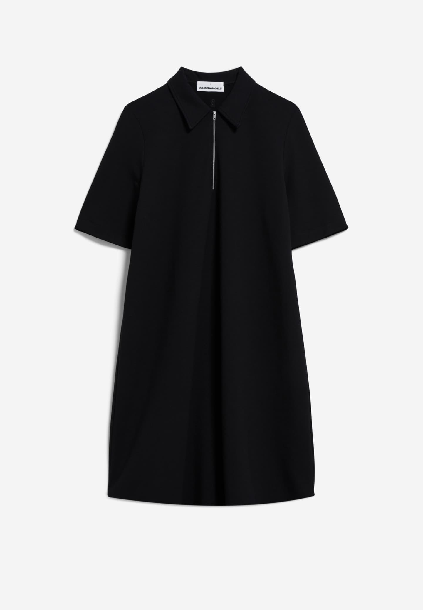 Armedangels - SS24 - Camilaara Jersey Dress in Black -  full display 5