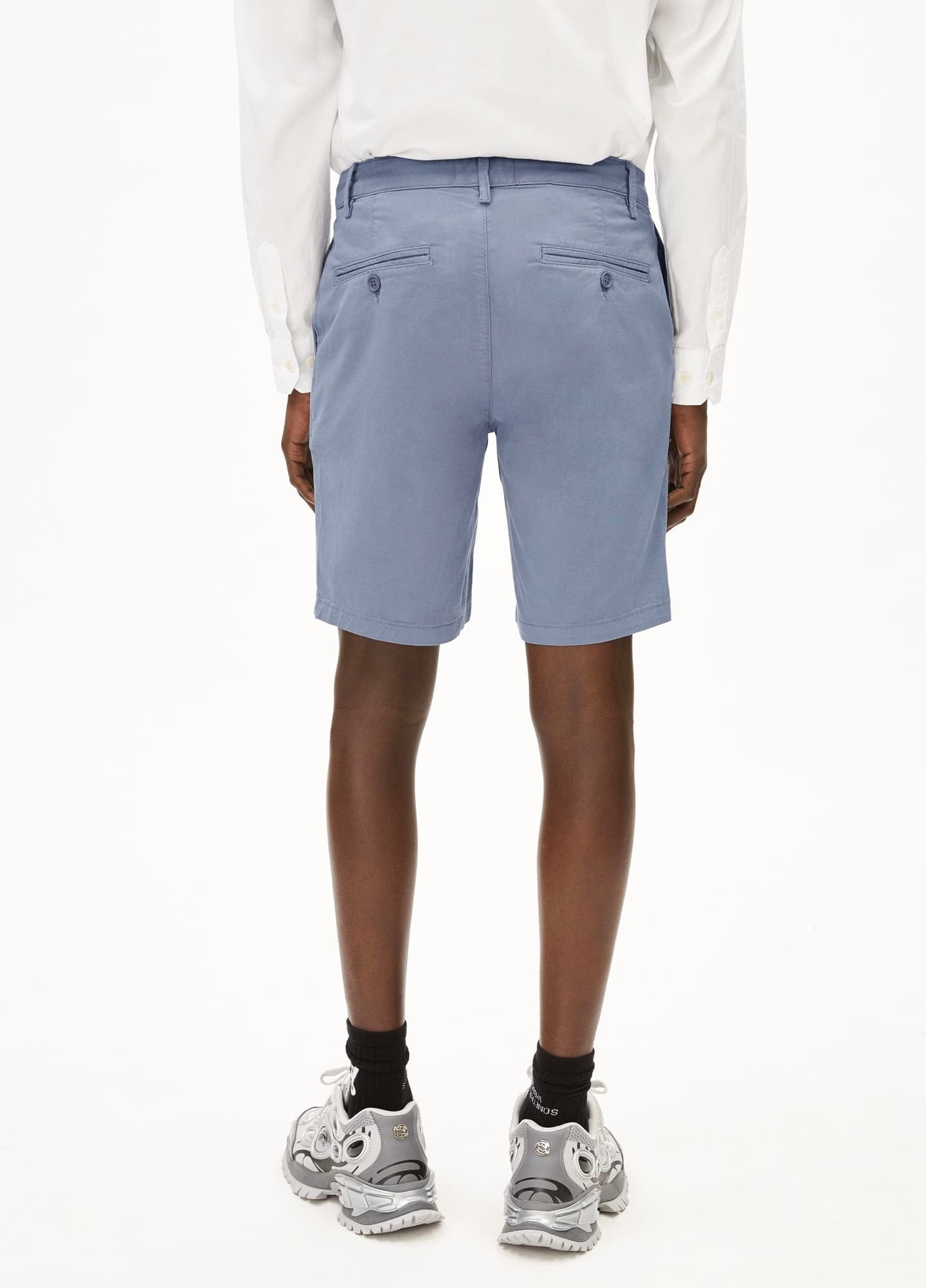 SS24 - AEMEDANGELS - Daalos Shorts in Blue Stone - on model back 3