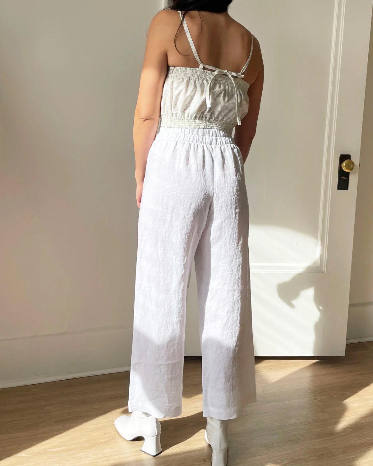 Harly Jae - SS24 - Aura Pants in Salt Linen - on model back 5