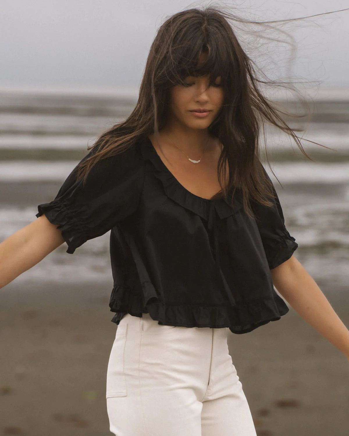 Harly Jae Doll Blouse in Black Fall23/24