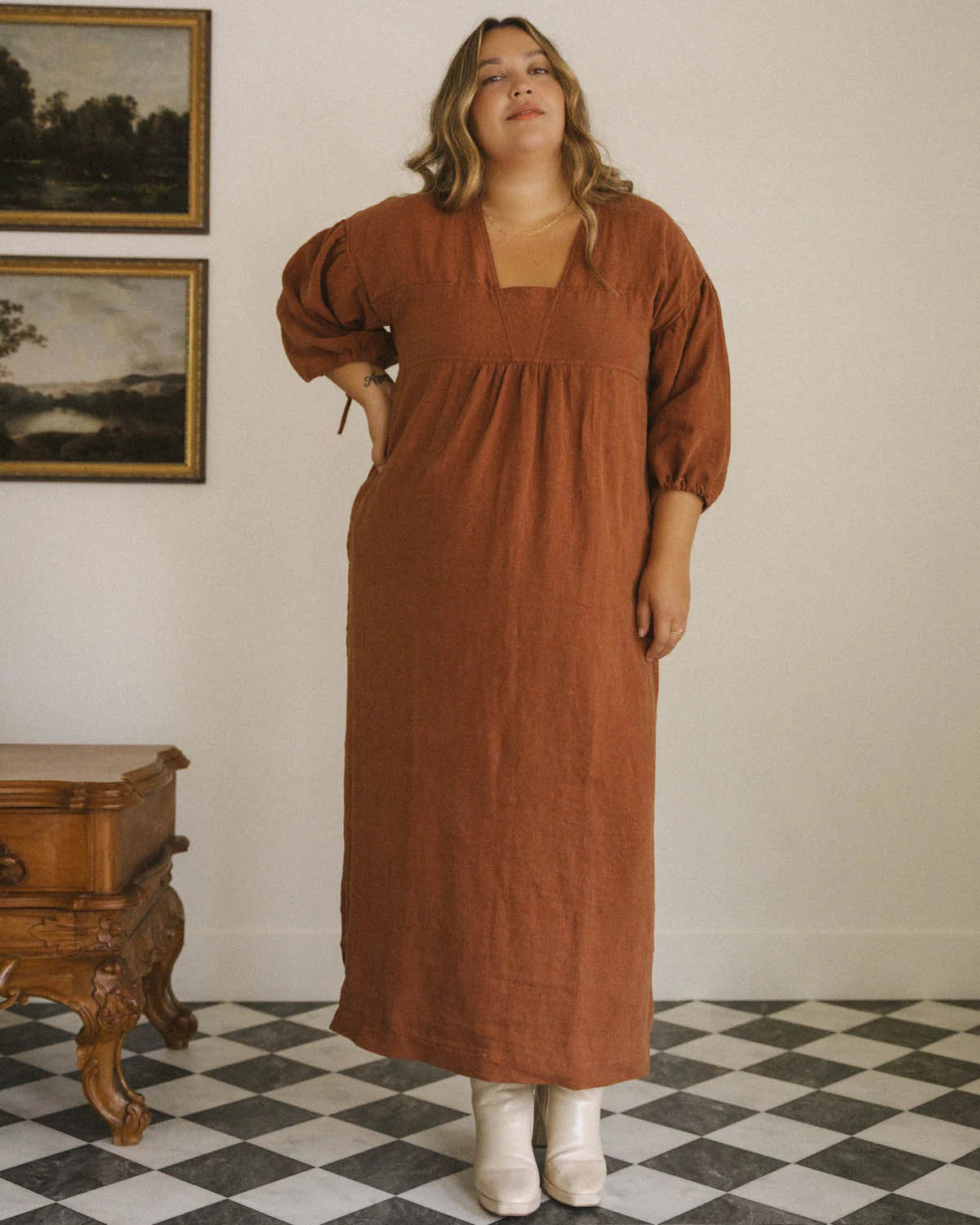 Harly Jae Paysanne Heritage Dress in Cinnamon Fall 23/24