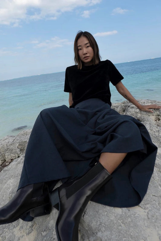 Savannah Skirt in Indigo