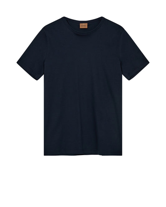 organic navy t-shirt for men Mos Mosh Gallery classic crew neck short sleeve cotton tee in Kelowna