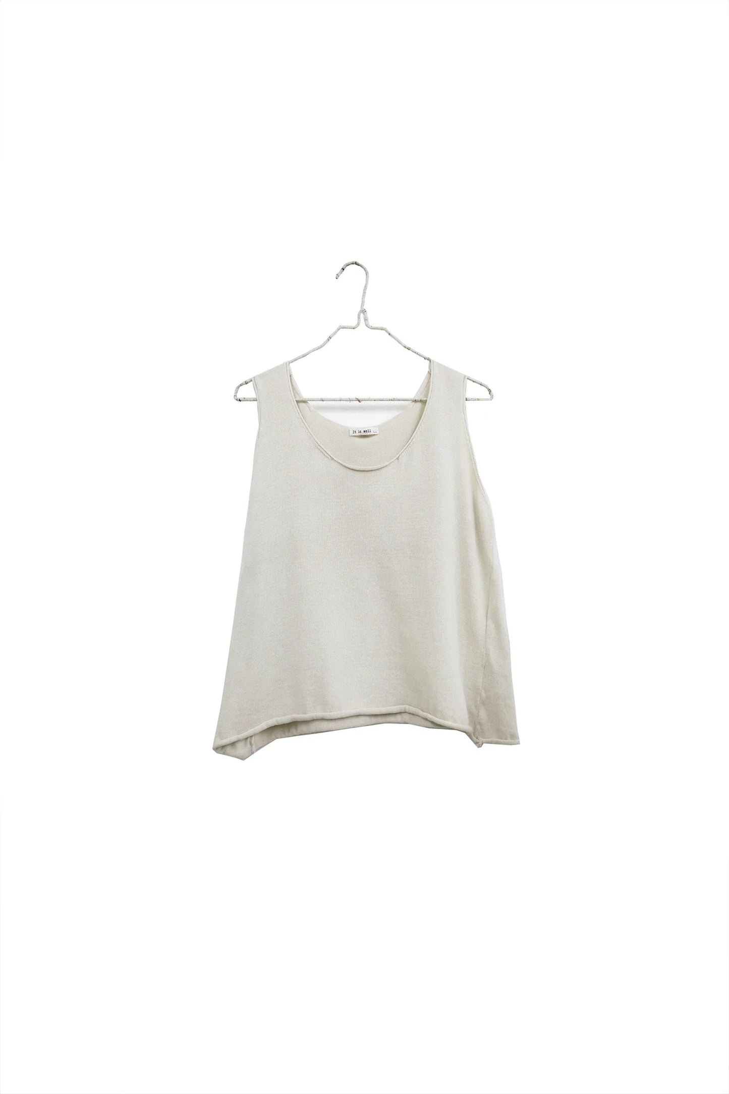SS24 - It is Well L.A - SS24 - Easy Sweater Tank Top in Natural - display front 1