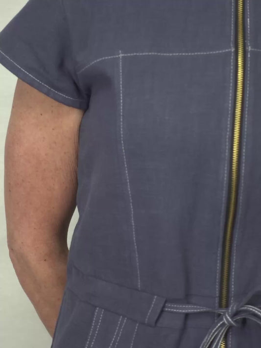 The Sun Jumpsuit in Dusty Blue