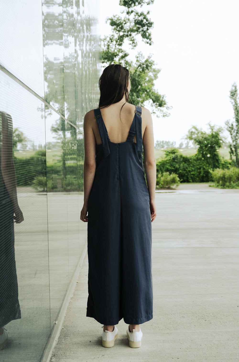 Bodybag by Jude - SS24 - Santa Clara Jumpsuit in Navy Tencel - back 4