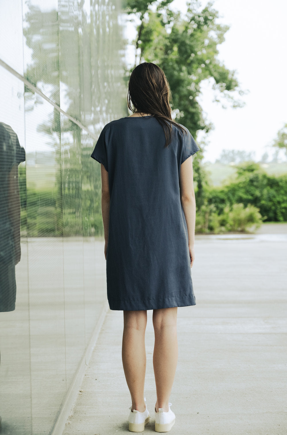 Bodybag by Jude - SS24 - SS24 - Maya Bay Dress in Navy Tencel - back 4