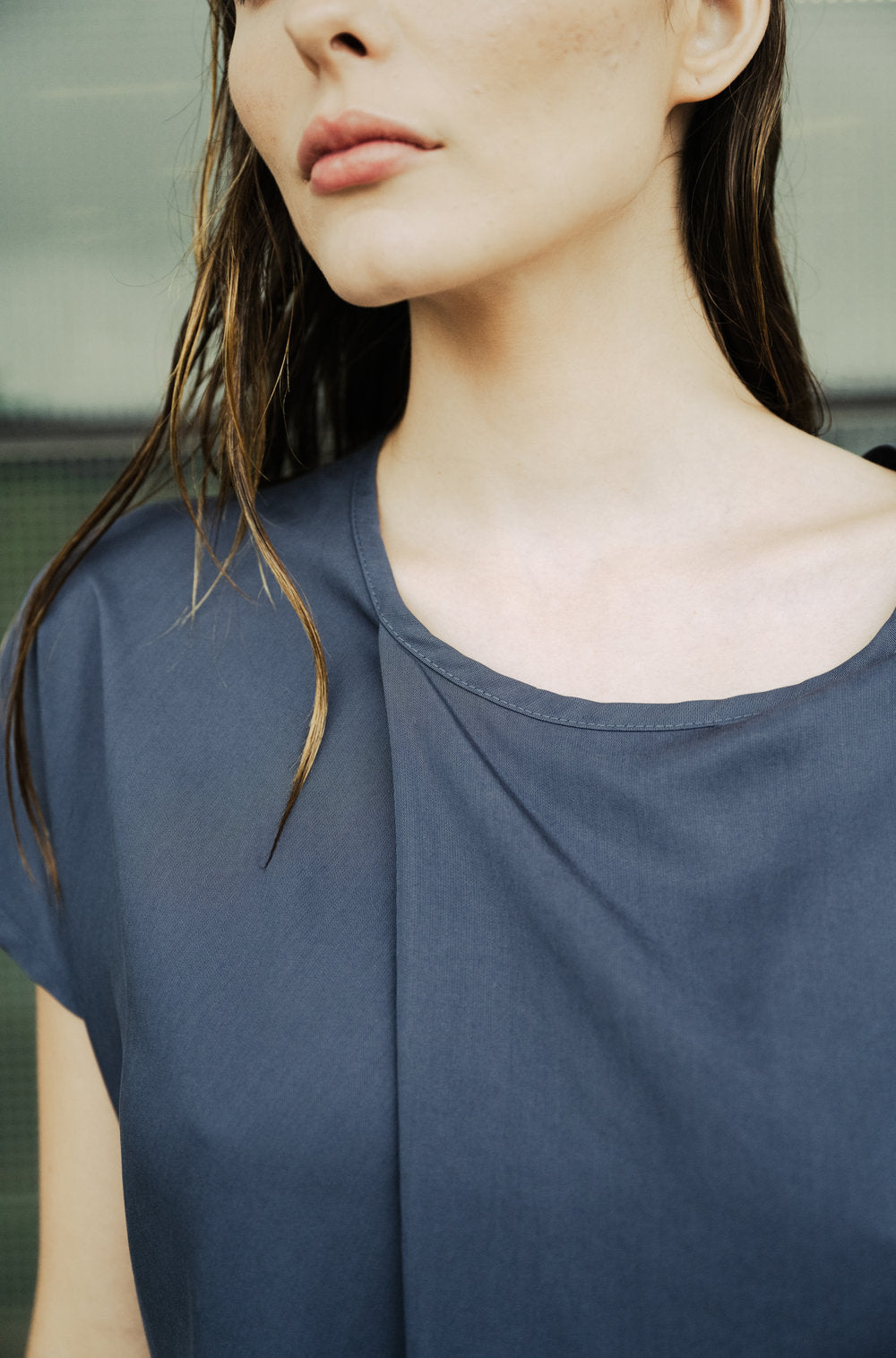 Bodybag by Jude - SS24 - SS24 - Maya Bay Dress in Navy Tencel - close -up 5