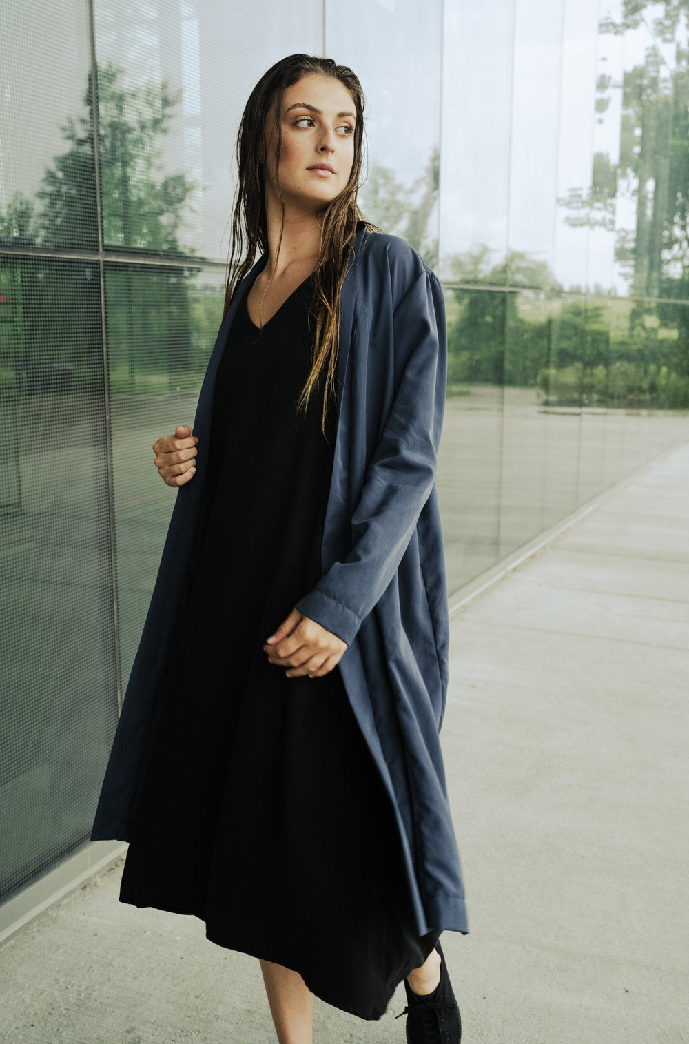 Bodybag by Jude - SS24 - Orléans Jacket in Navy Tencel - Front 1