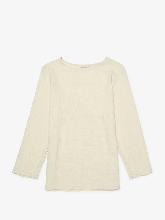 Milo & Dexter - SS24 - Natural Wine Shirt in Natural - display front 1