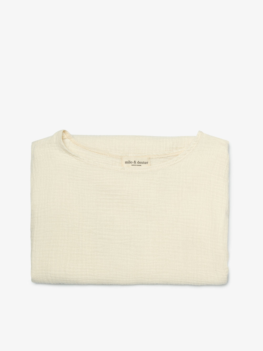Milo & Dexter - SS24 - Natural Wine Shirt in Natural  - folded display 2