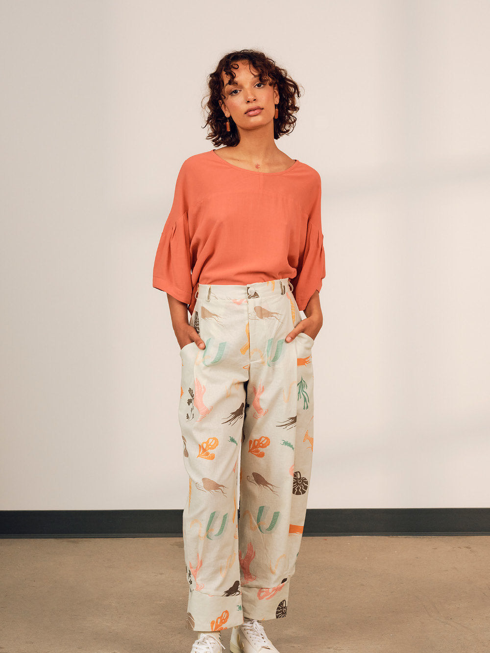 Jennifer Glagow - SS24 - Kairi Top in Coral - Front 1