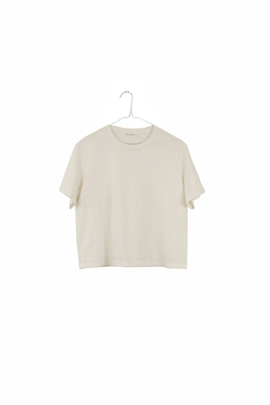 It is Well L.A - SS24 - Crop Tee in Natural - on display front 2