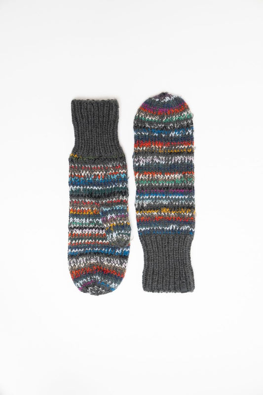 Merino Handknit Mittens | Zero Waste Multi Colour