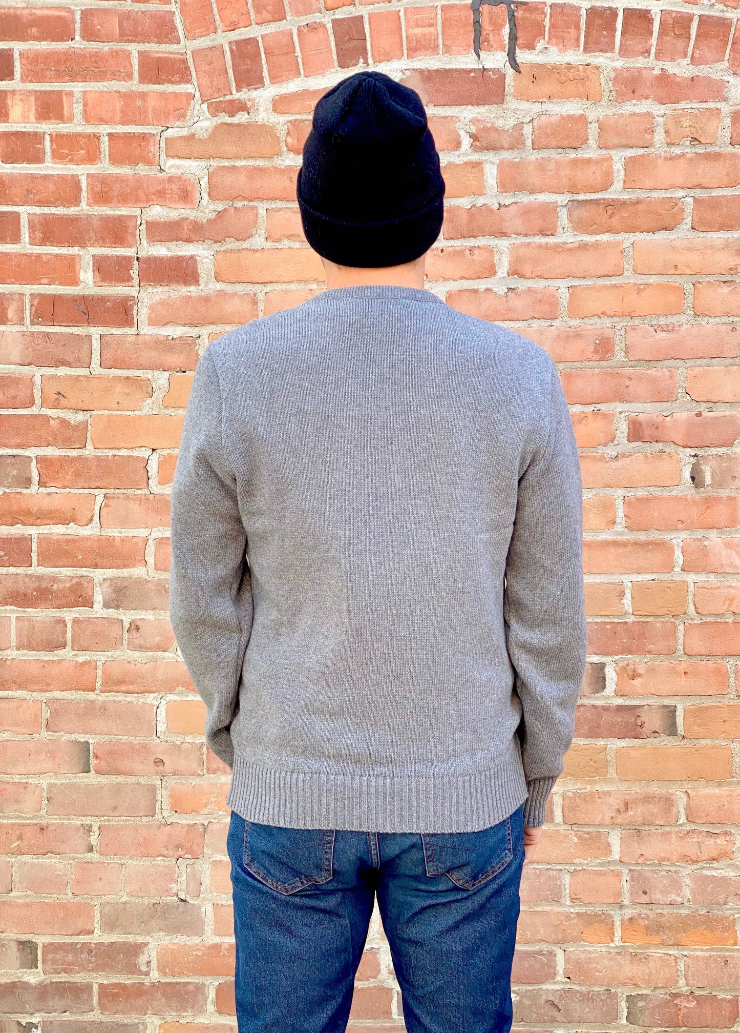 Cashmino Crewneck in Heather Grey