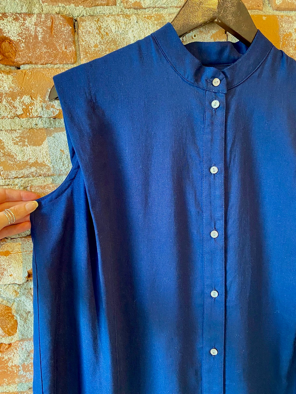 Soma Button Up in Navy