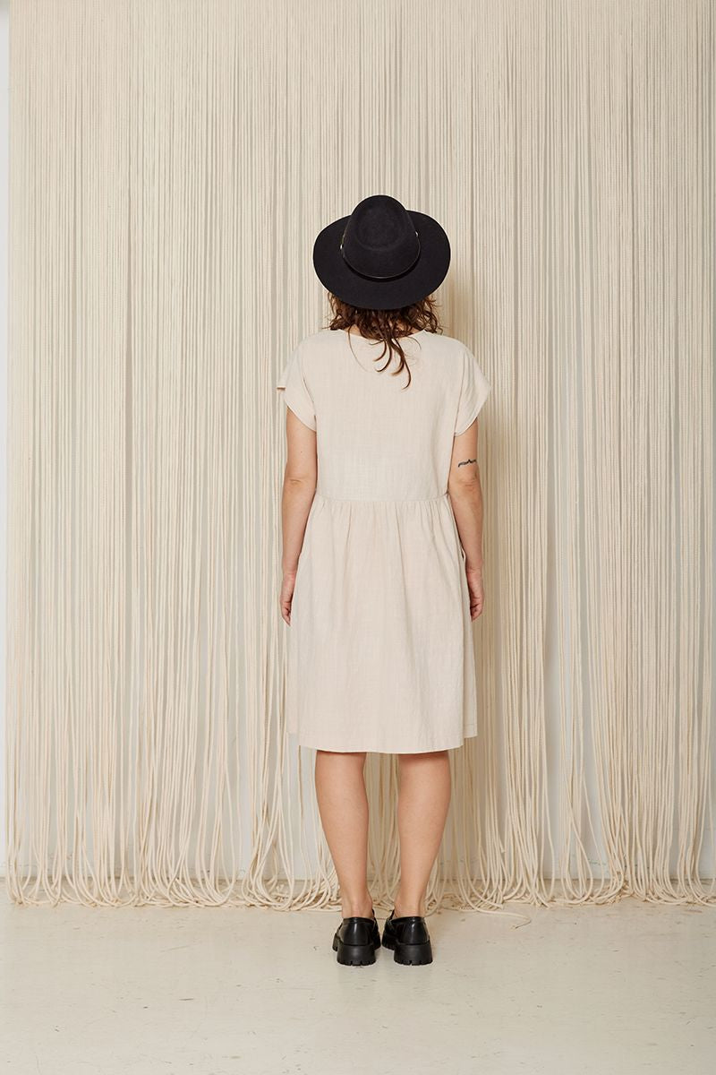 Marguerite Dress in Natural Cotton
