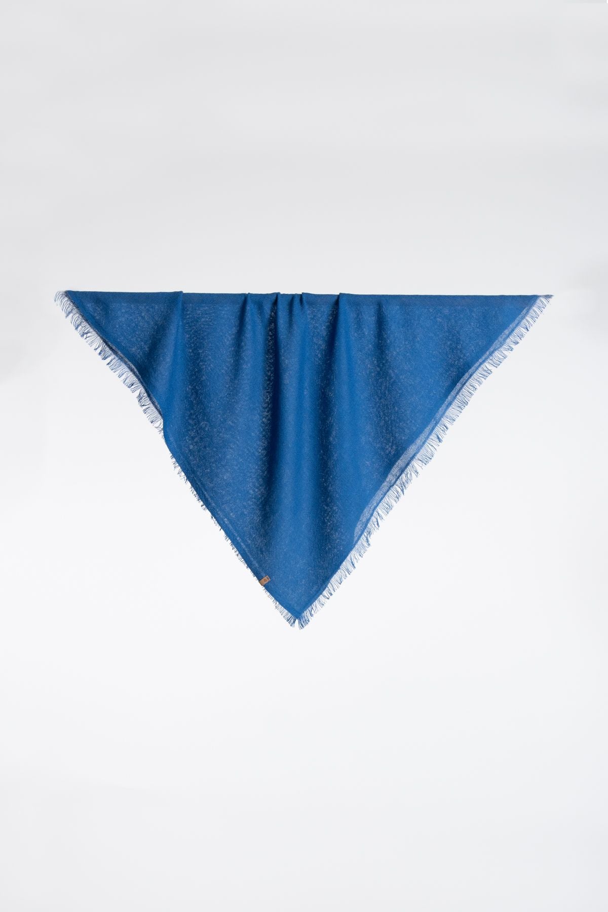Merino Square Woven Scarf in Ocean Blue