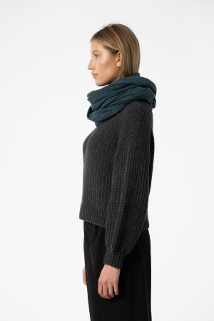 Merino Scarf in Dragonfly Green