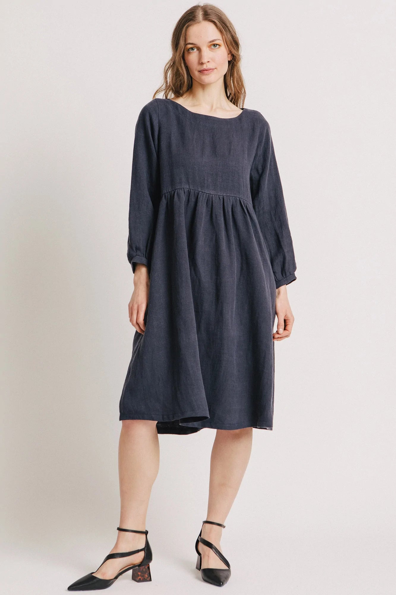 Juniper Dress in Navy Textile Apparel Juniper Dress in Navy Textile Apparel