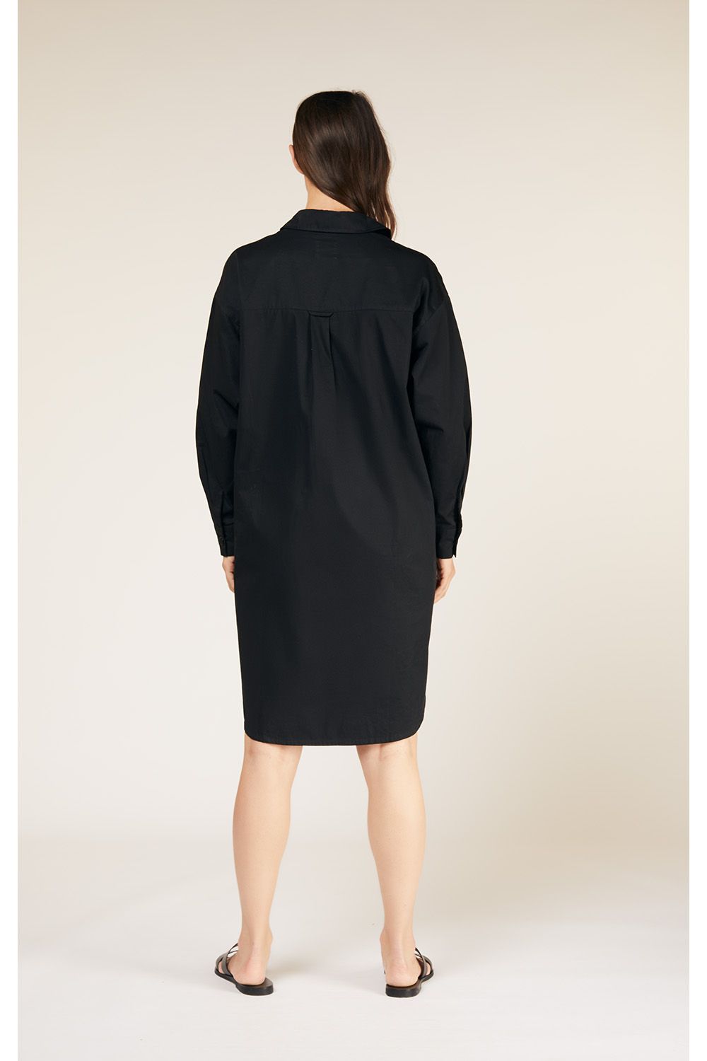 People Tree Sophia Shirt Dress in Black