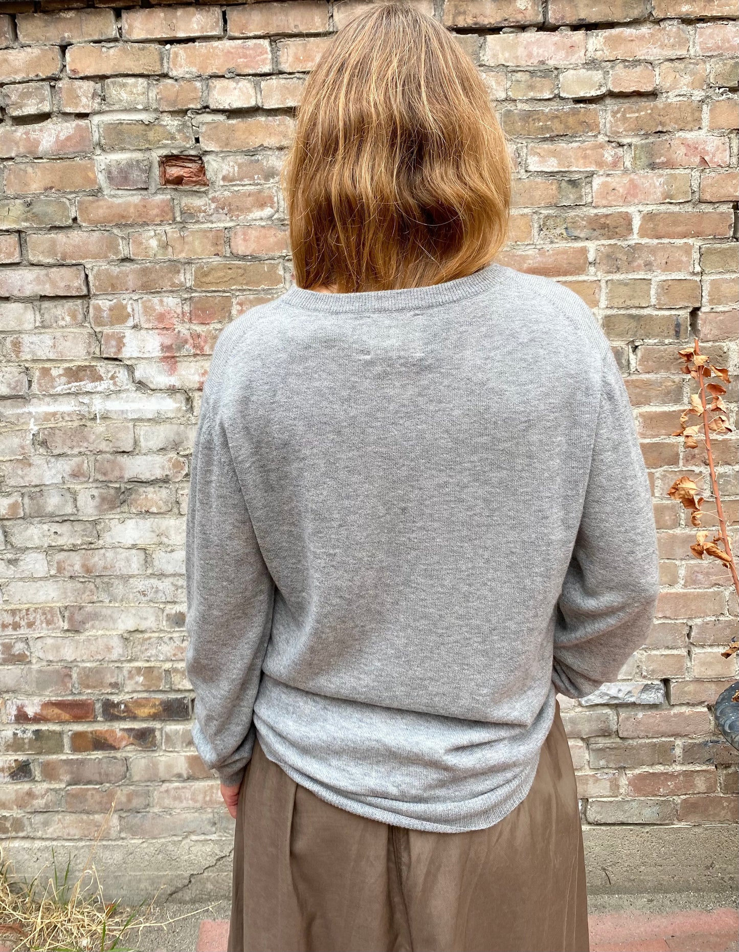 Dinadi Merino Wool Unisex Sweater in Flint Grey made in Nepal