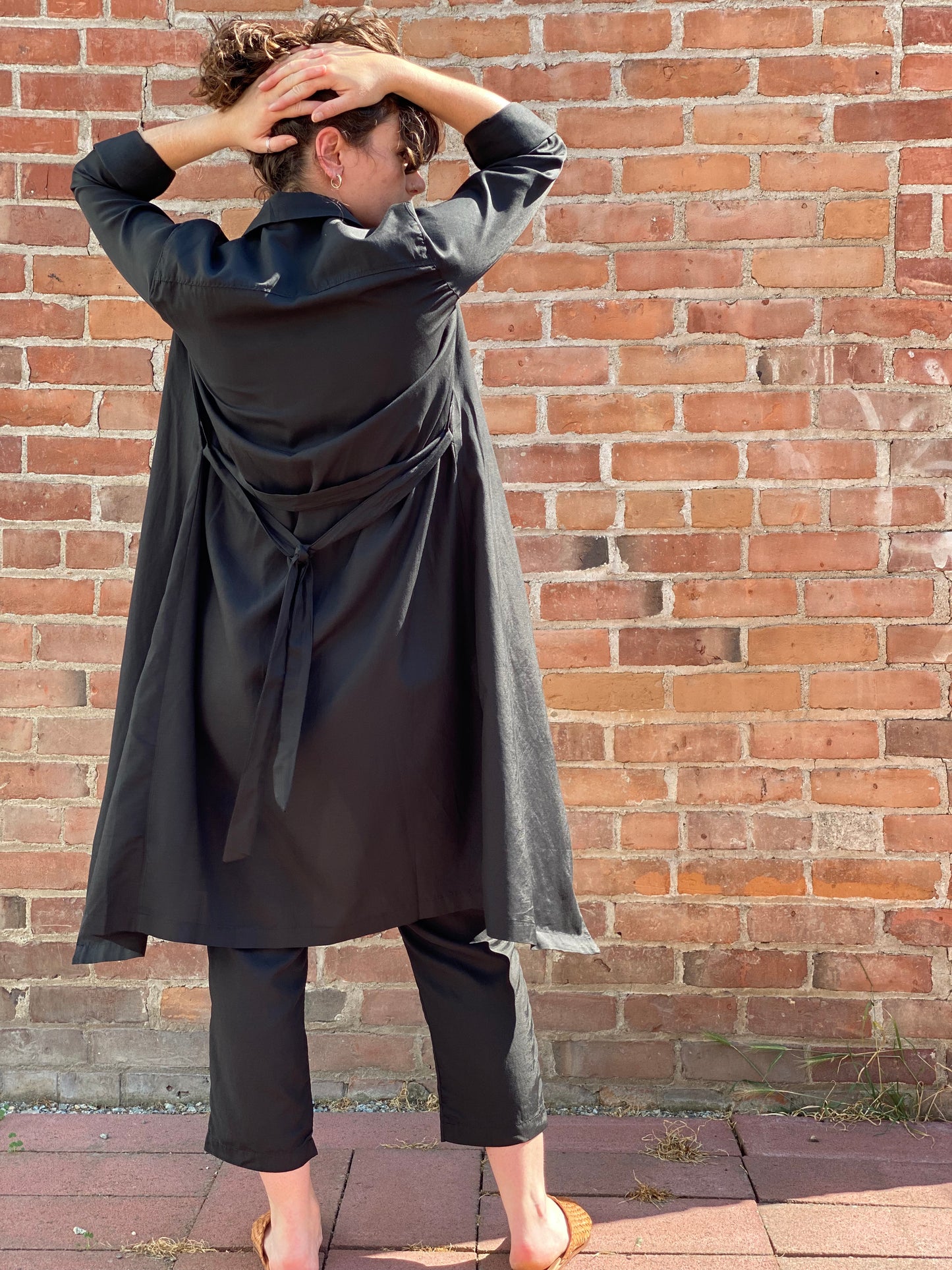 It is Well L.A Cupro Button-Down Dress in Black