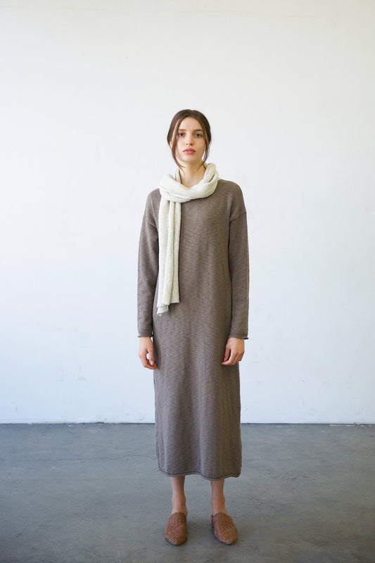 It Is Well L.A. Serene Sweater Dress in Natural, Soil & Black