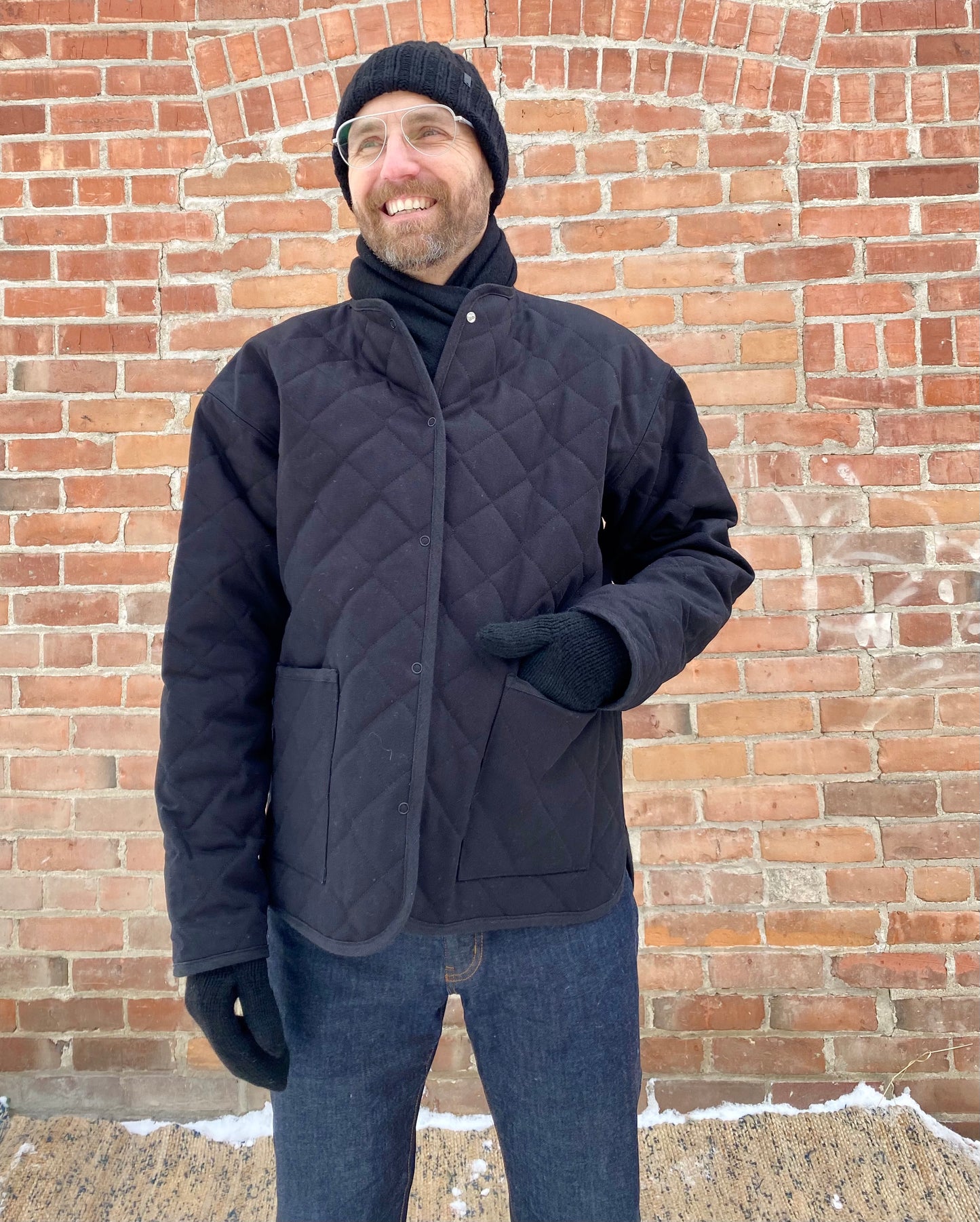 Seek Shelter Milo Coat in Black made in Vancouver Canada