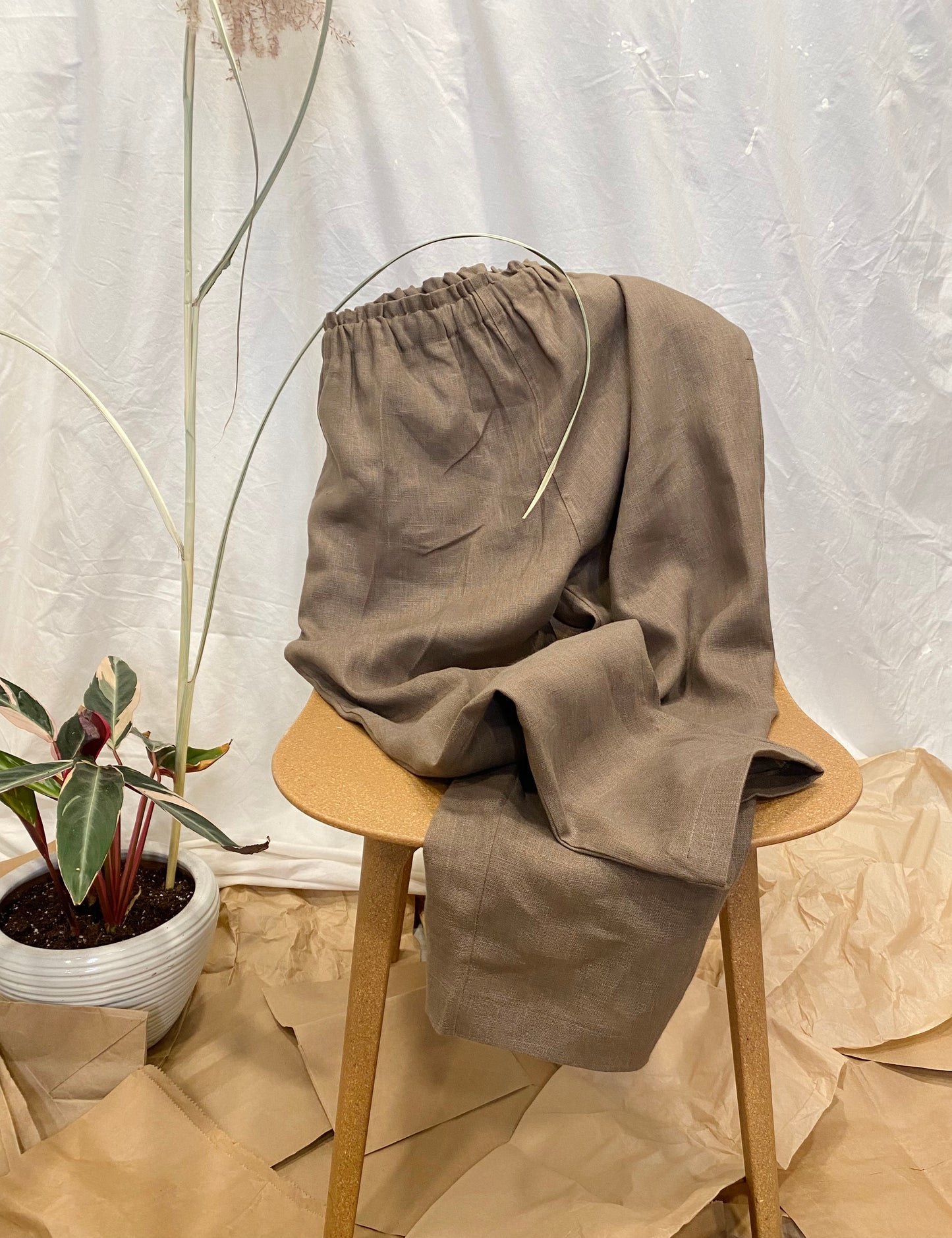 Seek Shelter Marie Pant in Mud handmade in vancouver canada