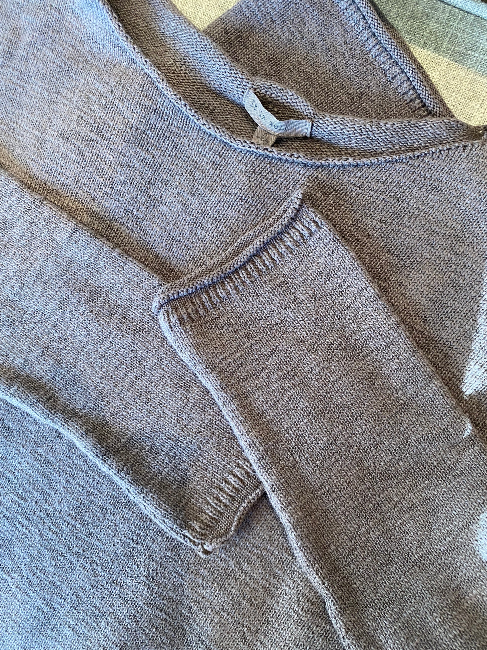 It Is Well L.A. Serene Sweater Dress in Natural, Soil & Black