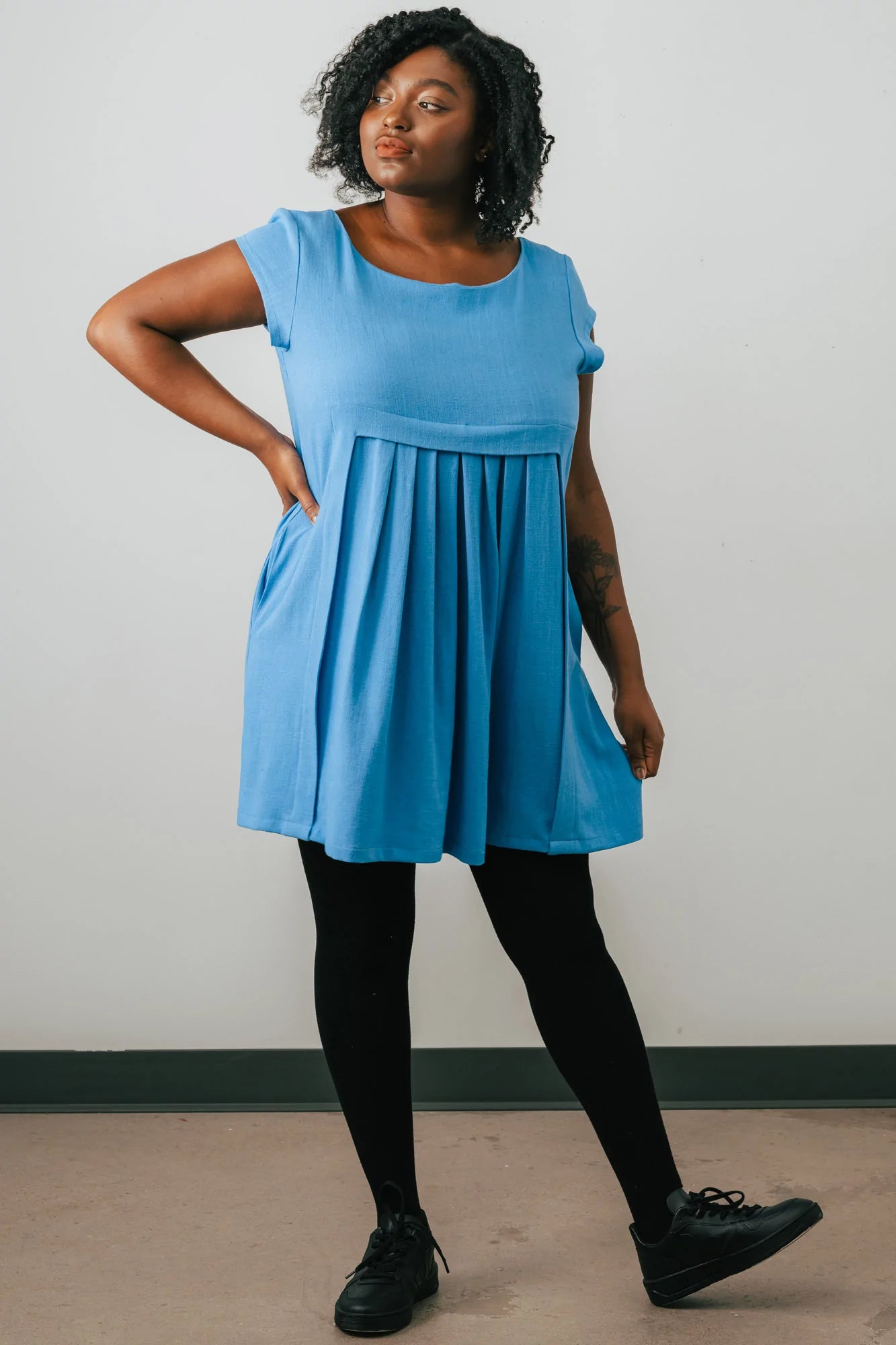 Saiwa Tunic - Jennifer Glasgow | Ethical Independent Fashion, Bright Blue / XXL Saiwa Tunic - Jennifer Glasgow | Ethical Independent Fashion, Bright Blue / XXL