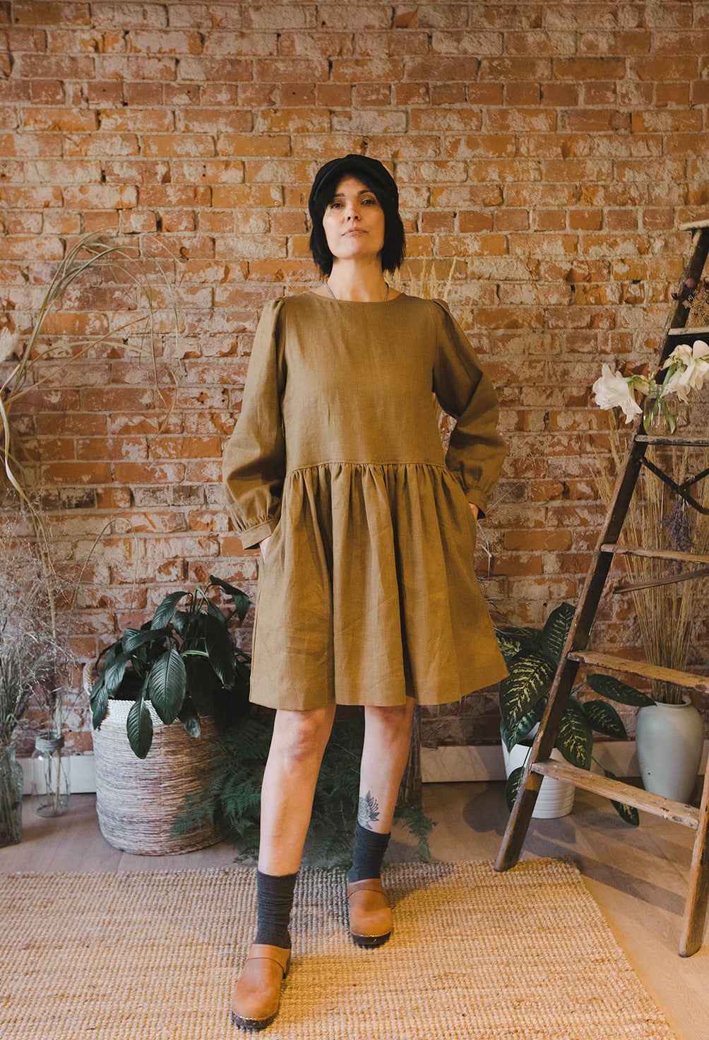 Seek Shelter Mini Gloria Linen dress