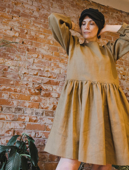 Seek Shelter Mini Gloria Linen dress