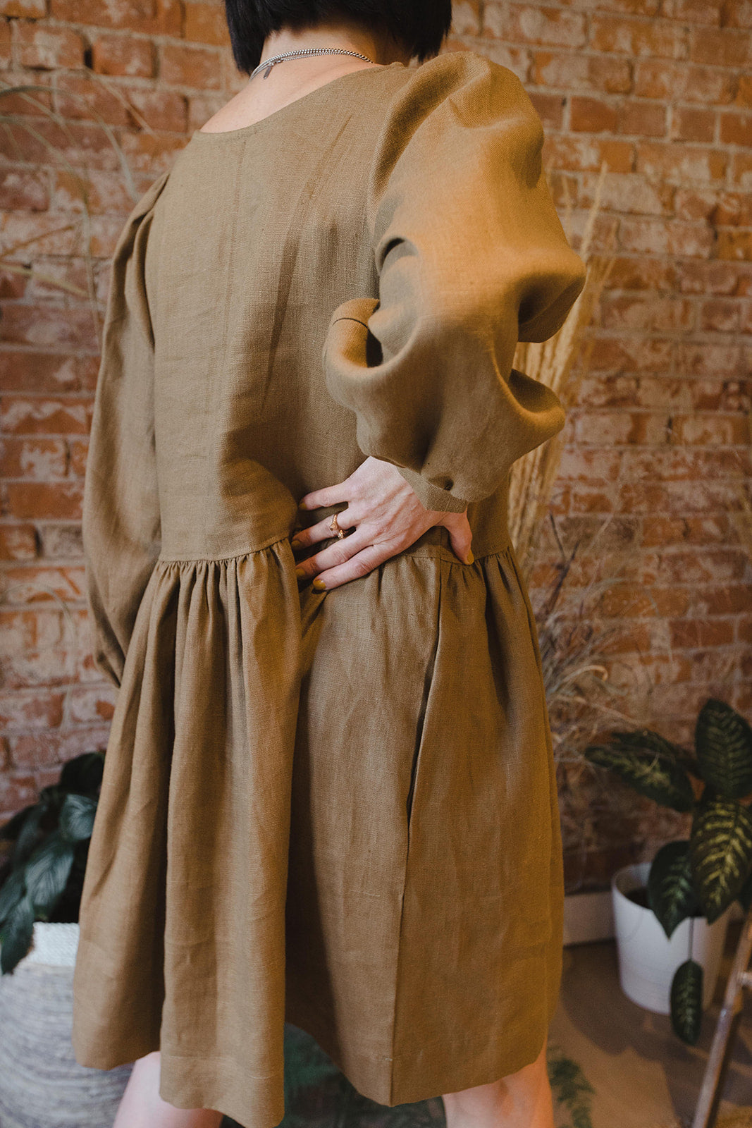 Seek Shelter Mini Gloria Linen dress
