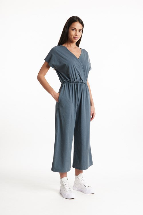 Evelyn Jumpsuit in Grey Blue