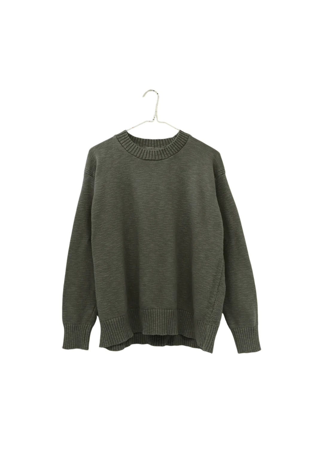 Boyfriend Crewneck Sweater in Olive