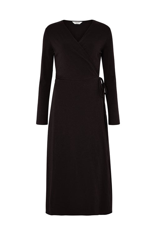 Mathilde Wrap Dress in Black