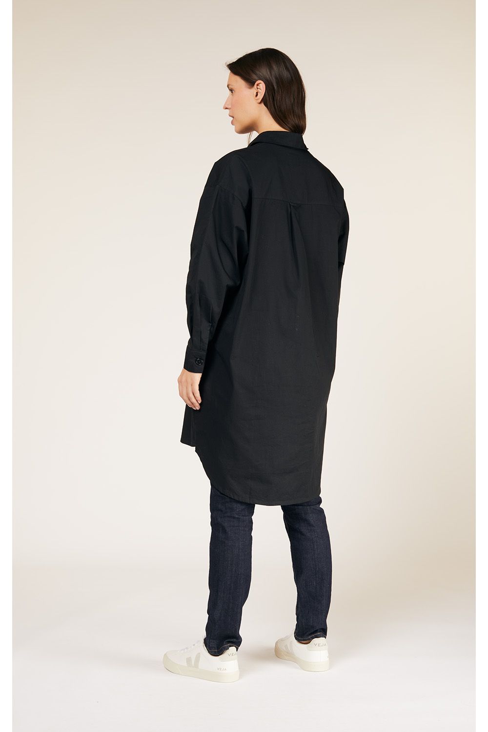 People Tree Sophia Shirt Dress in Black