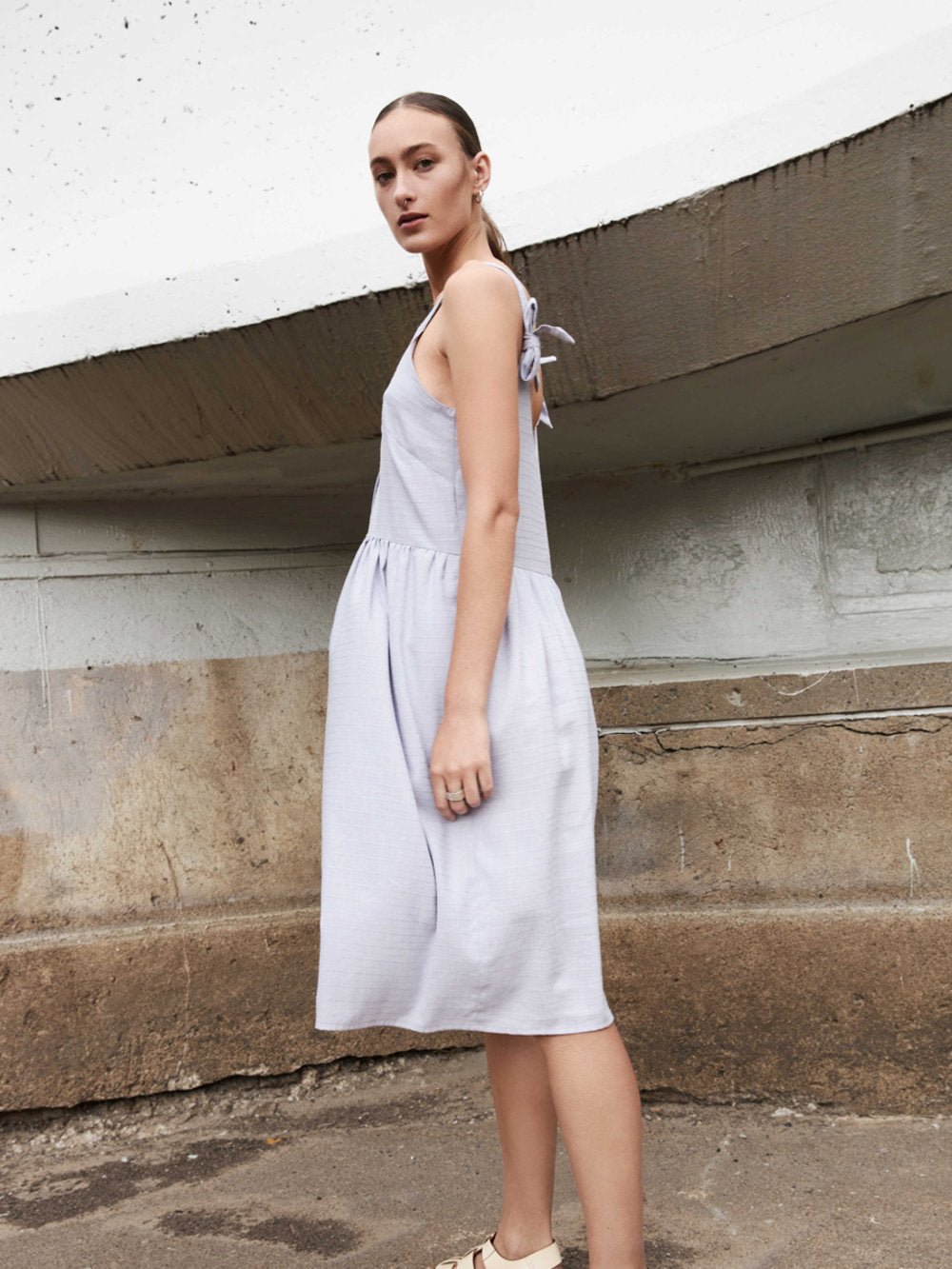 eve gravel Suzy Dress in Mauve